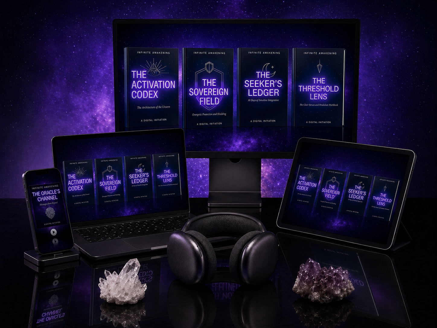 The Psychic Activation Course on laptop, tablet, and phone